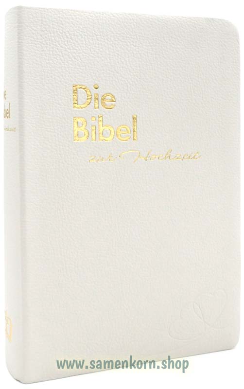 Die Traubibel, weiß, Leder,  Luther 1912 / Buch