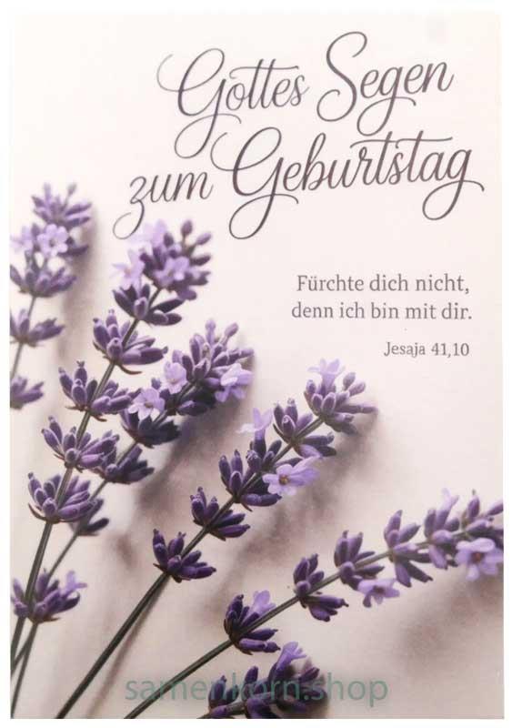 Postkarte "Gottes Segen zum Geburtstag " Jes.41,10