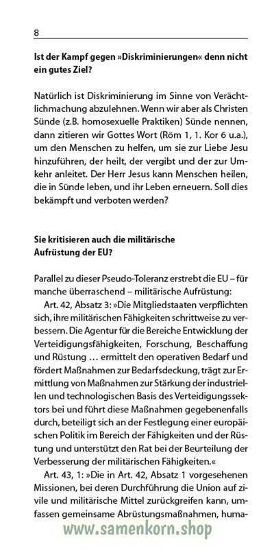 Europäische Union - das Ende der Freiheit, Band 19  Reihe Orientierung / Heft