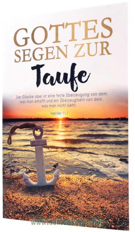 Faltkarte "Gottes Segen zur Taufe" / Hebr.11,1