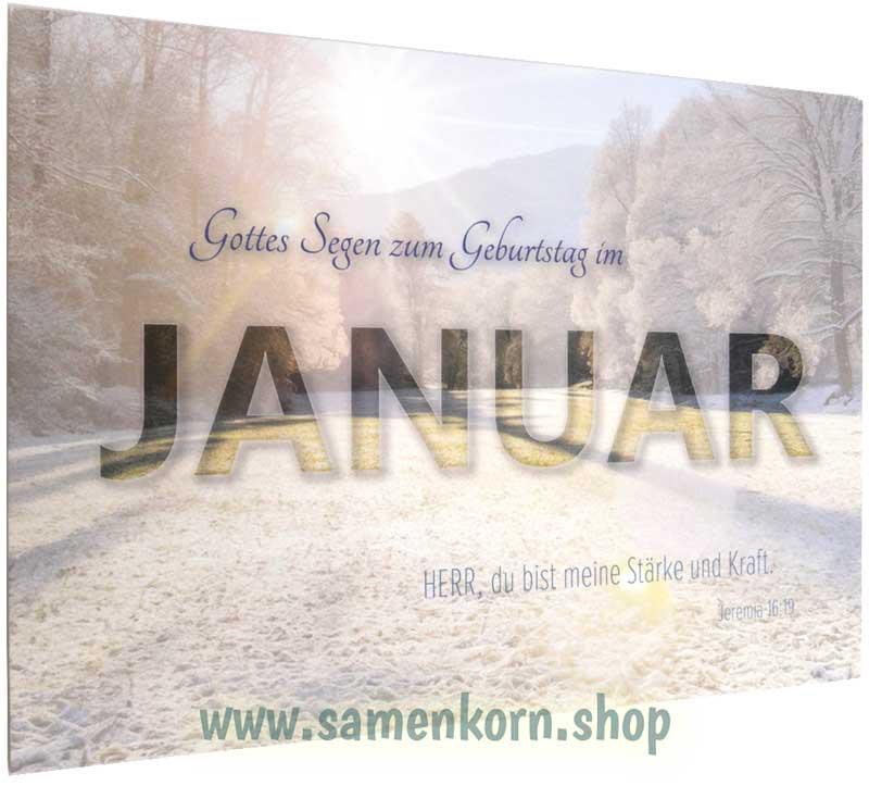 Postkarte "Gottes Segen zum Geburtstag im Januar"