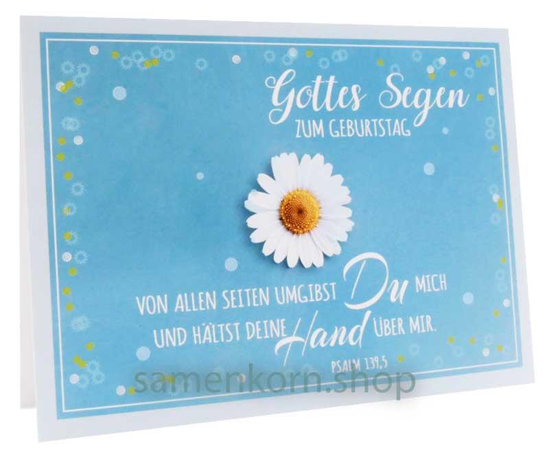 Faltkarte "Gottes Segen zum Geburtstag" Ps.139,5