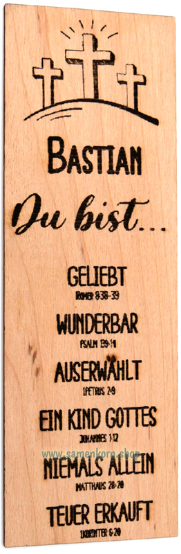 Lesezeichen aus Holz "Du bist ..."