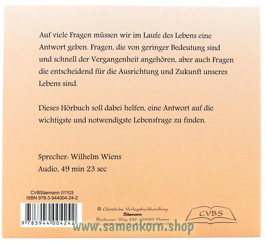 Die notwendigste Lebensfrage & In der Schwebe / MP3-Hörbuch