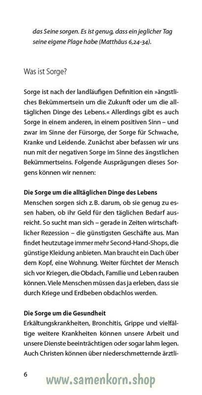 Sorgen oder vertrauen, Band 30  Reihe Orientierung / Heft