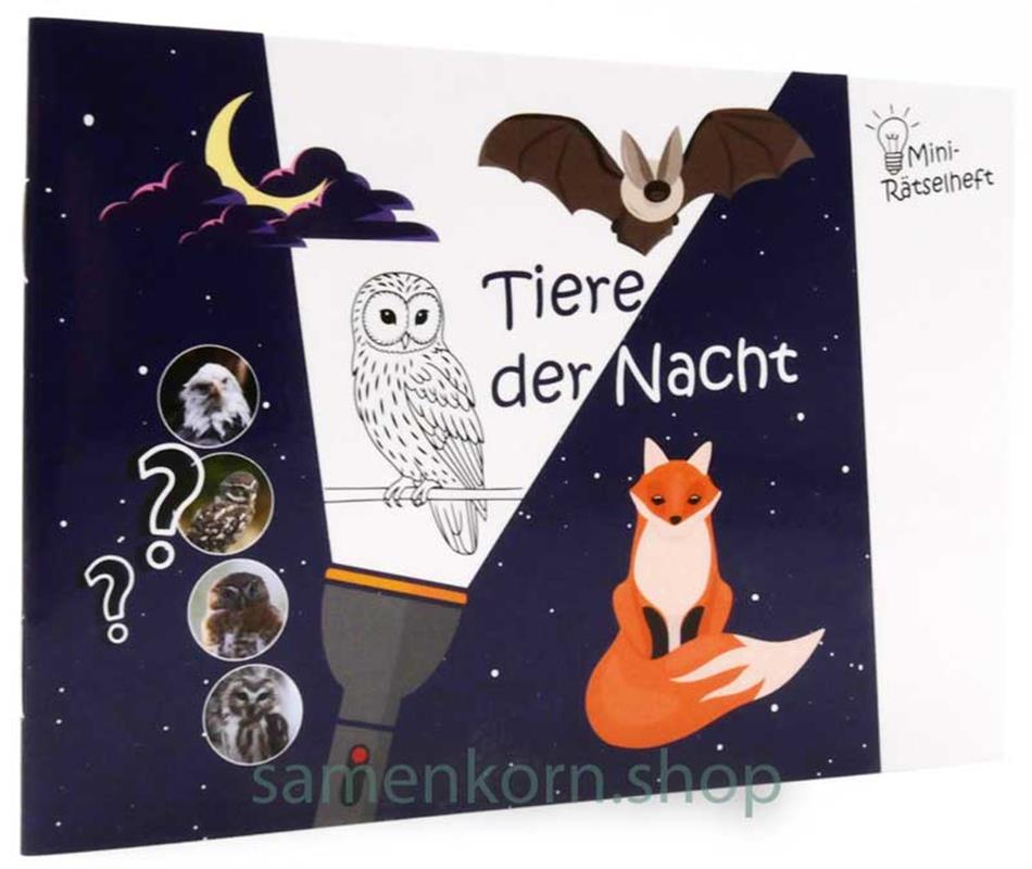 Mini-Rätselheft - Tiere in der Nacht / Heft