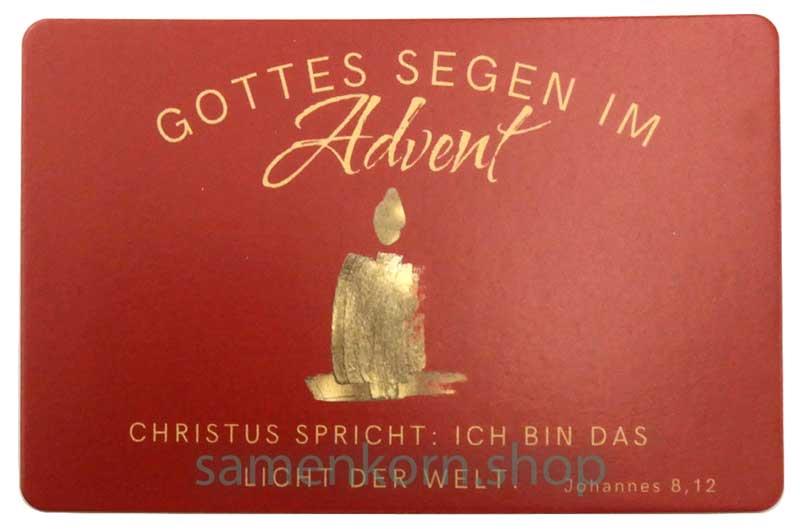 Mini-Kärtchen zum Advent (4 Motive) / 20 Stück