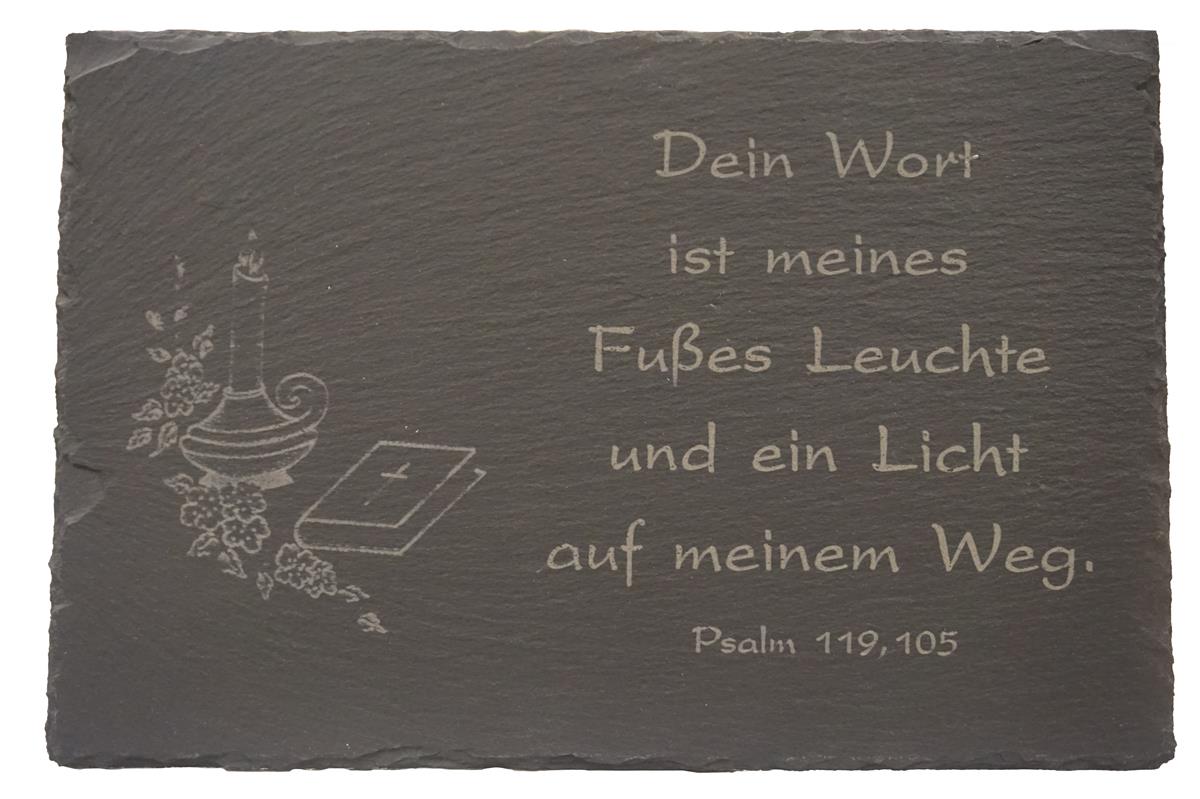 Schiefertafel "Dein Wort  ist ..."