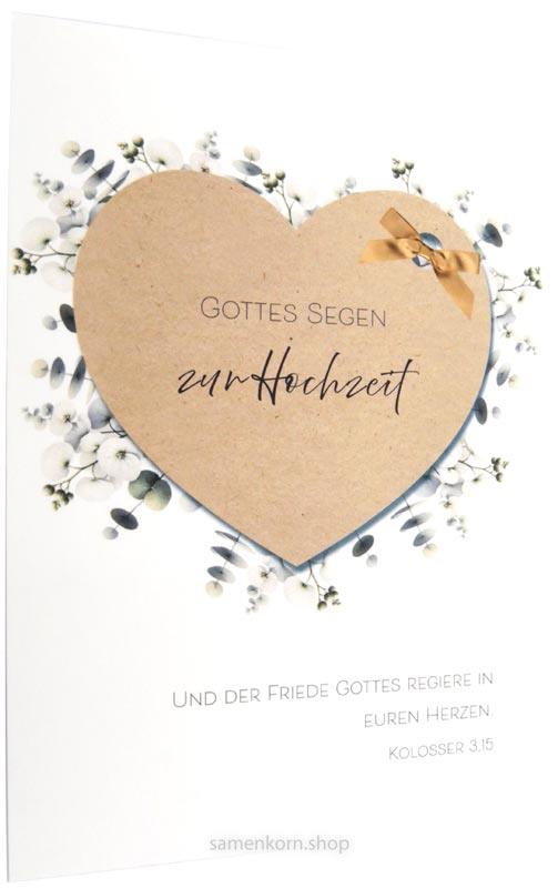 Postkarte "Gottes Segen zur Hochzeit" Kol. 3,15
