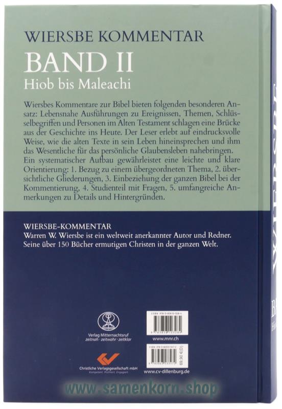 Wiersbe Kommentar zum Alten Testament, Band 2 / Buch
