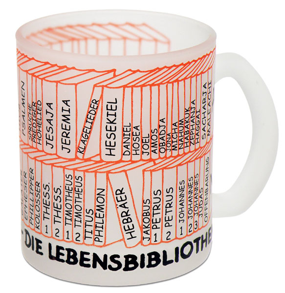 Glastasse "Bücher der Bibel"