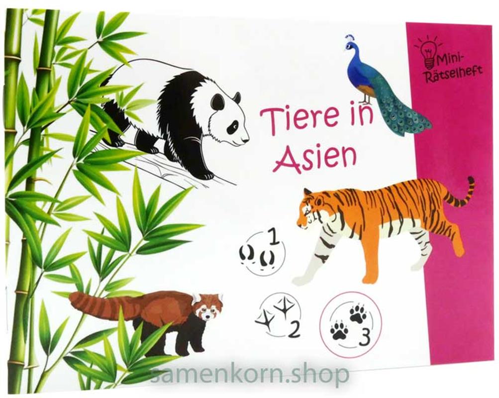 Mini-Rätselheft - Tiere in Asien  / Heft