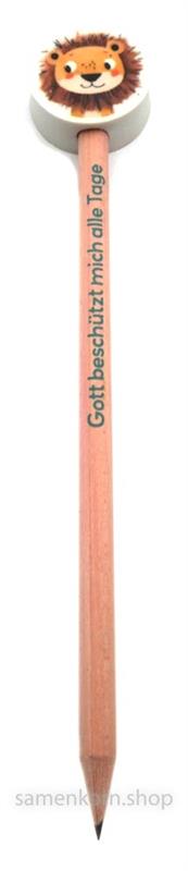 Bleistift, Radiergummi, Lesezeichen "Löwe"