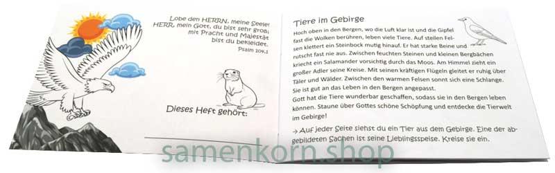 Mini-Rätselheft - Tiere im Gebirge  / Heft