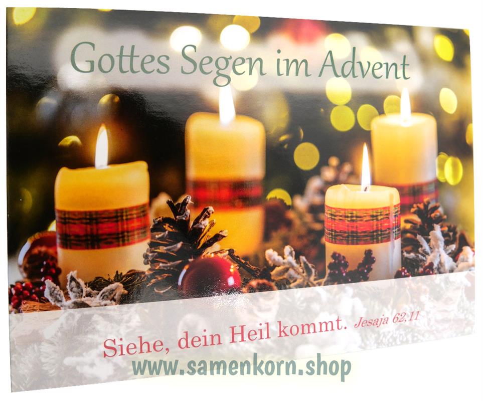 Postkarte " Gottes Segen im Advent" Jes.62,11