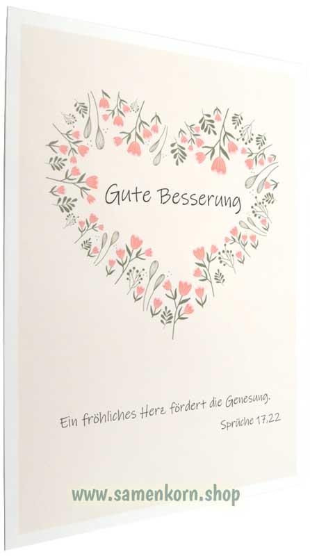 Postkarte "Gute Besserung" Spr. 17,22