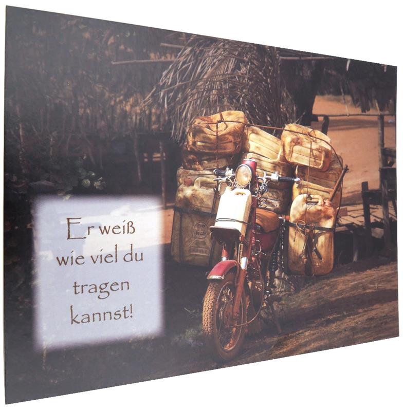 Postkarte "Er weiß wie viel du tragen kannst"