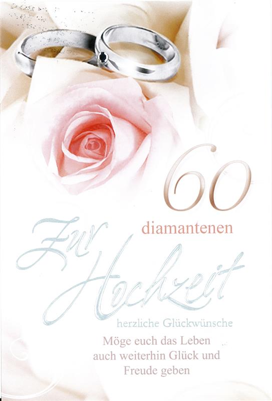 Faltkarte "Zur diamantenen Hochzeit" / Möge euch das Leben ...