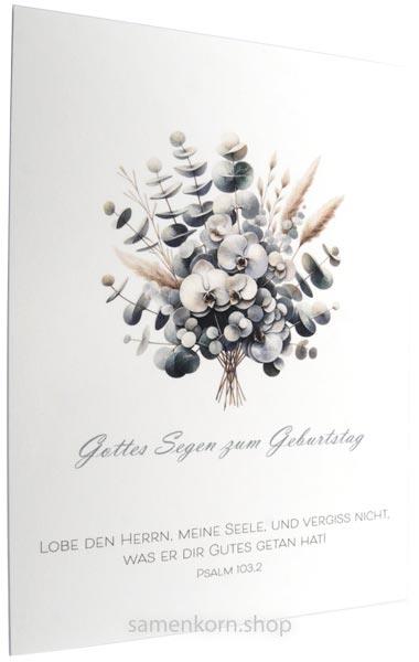Postkarte "Gottes Segen zum Geburtstag" Psalm 103,2