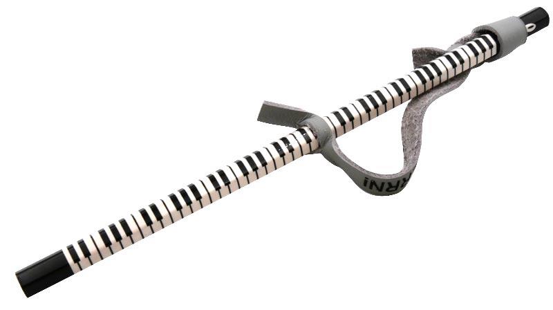 Bleistift "Klaviertastatur" mit Lederschlaufe, Text "Lobet Gott"
