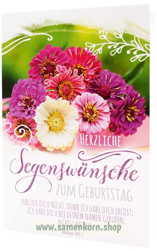 Faltkarte "Herzliche Segenswünsche zum Geburtstag" / Jesaja 43,1