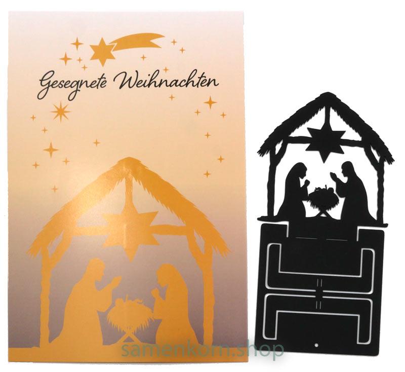 Geschenkkarte Teelicht "Gesegnete Weihnachten"