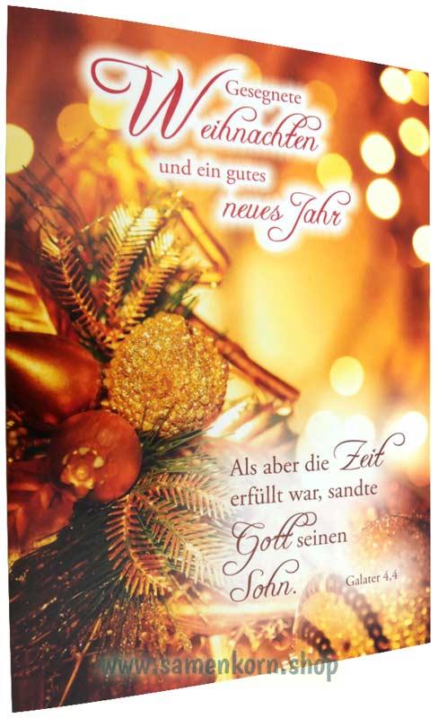 Postkarte "Gesegnete Weihnachten und ein gutes neues Jahr" Gal.4,4