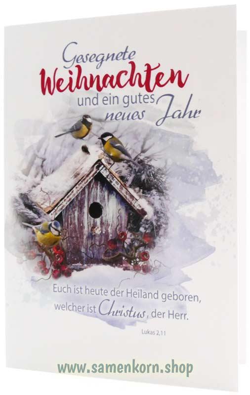 Faltkarte "Gesegnete Weihnachten" Lukas 2,11