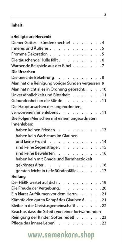 Heiligung, Band 23  Reihe Orientierung / Heft