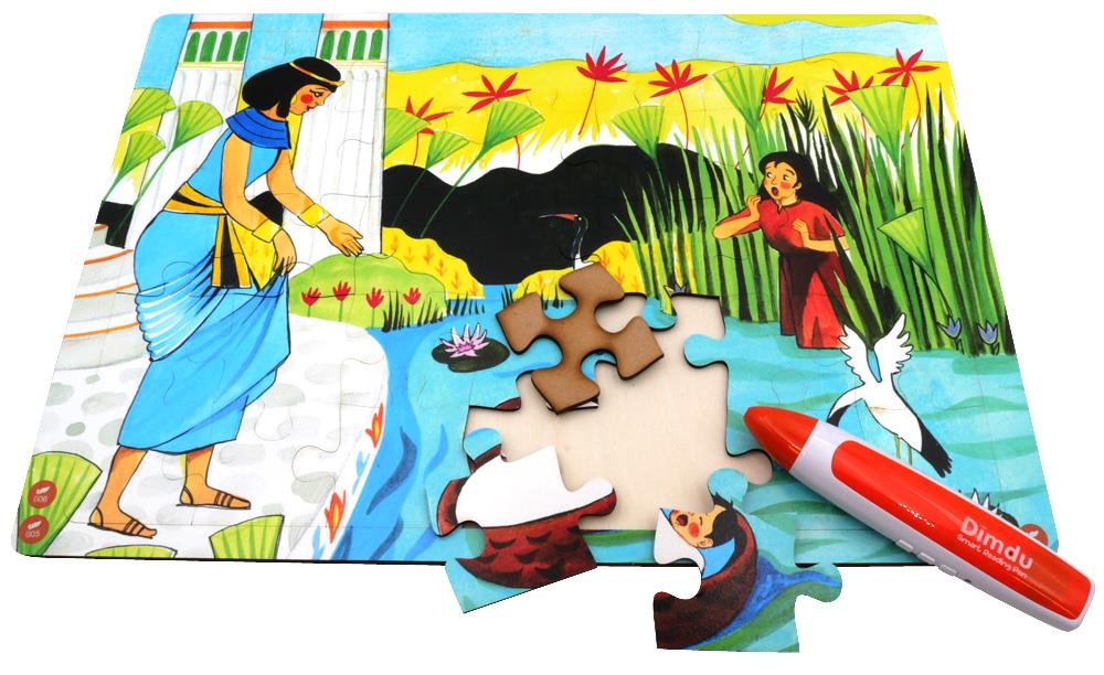 Audio-Holzpuzzle-Set / 3 Puzzle + Audiostift