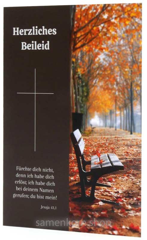 Faltkarte "Herzliches Beileid" Jes.43,1