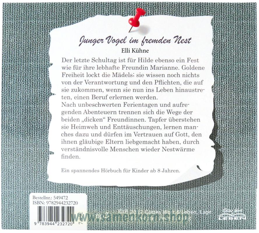 Junger Vogel im fremden Nest / MP3-Hörbuch