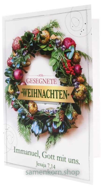 Midikärtchen "Gesegnete Weihnachten" Jes. 7,14