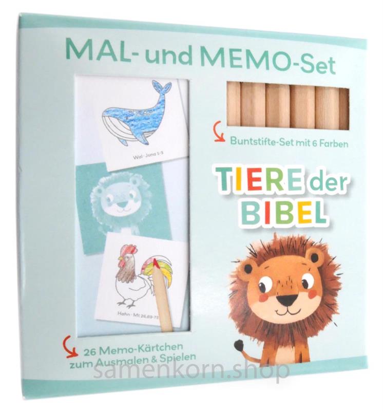 Mal- und Memo-Set Tiere der Bibel