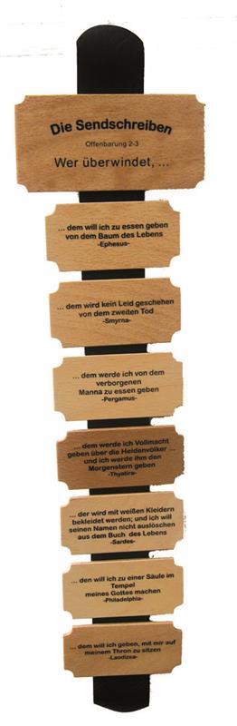 Wanddekoration aus Holz / Sendschreiben