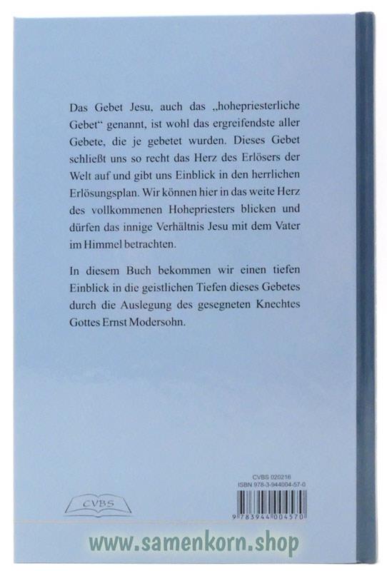 Das hohepriesterliche Gebet Jesu / Buch