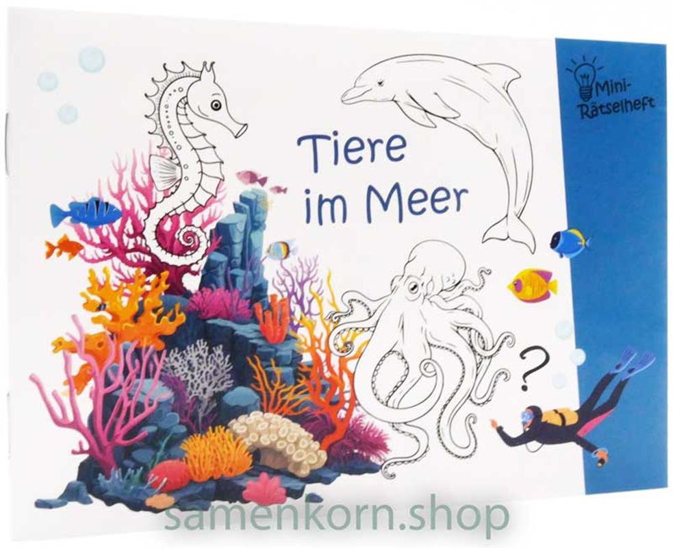 Mini-Rätselheft - Tiere im Meer  / Heft