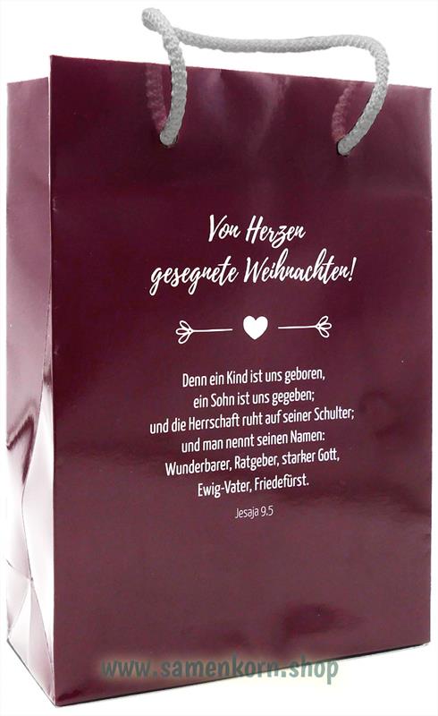 Geschenktüte zu Weihnachten, rot