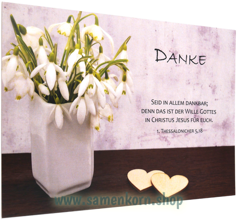 Postkarte "Danke" 1. Thes. 5,18