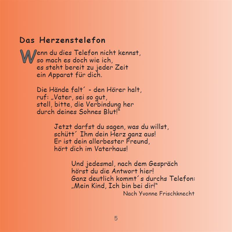 Unser Vater / Kindergebete / Buch orange