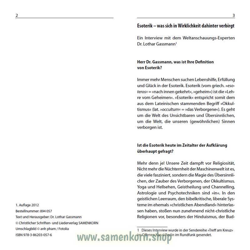 Esoterik, Band 5  Reihe Orientierung / Heft