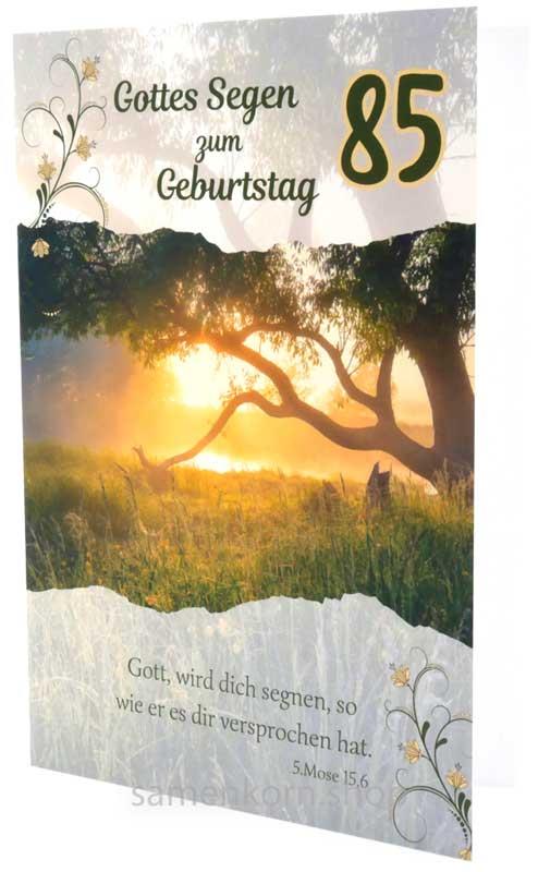 Faltkarte Geburtstag 85 Jahre / 5.Mose 15,6