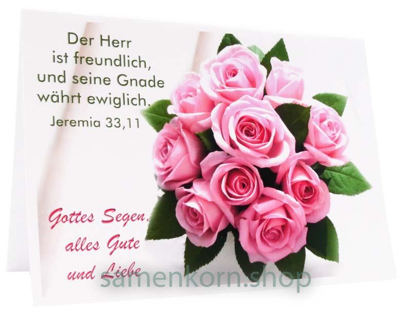 Doppelkarten zum Geburtstag / Set "Rosen 1" 5 Karten