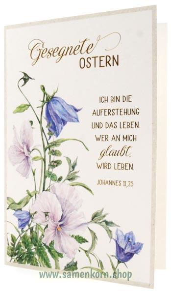 Doppelkarte Gesegnete Ostern / Joh. 11,25