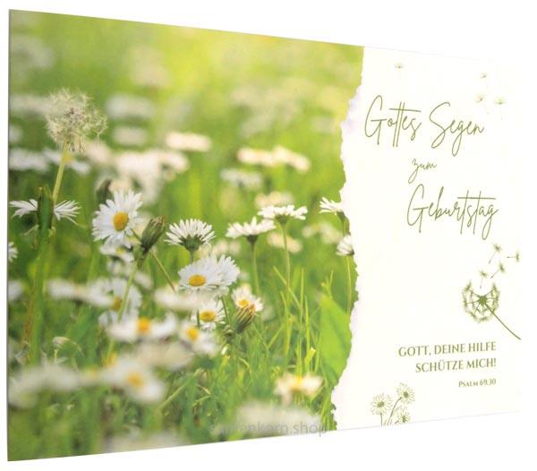 Postkarte "Gottes Segen zum Geburtstag " Ps. 69,30