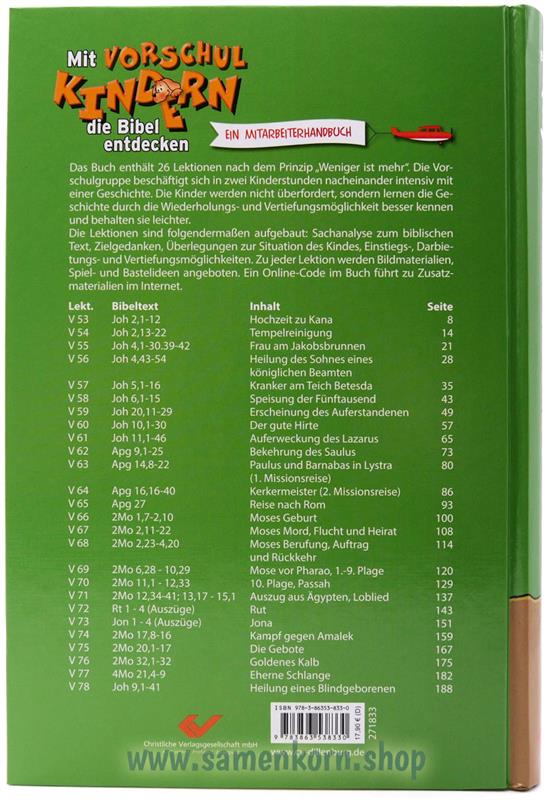 Mit Vorschulkindern die Bibel entdecken, Band 3 / Buch