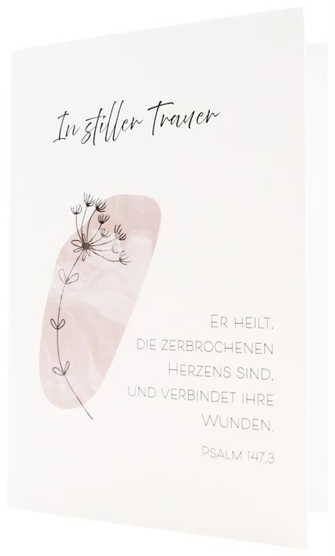 Doppelkarte "In stiller Trauer" Psalm 147,3