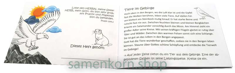 Mini-Rätselheft - Tiere im Gebirge  / Heft