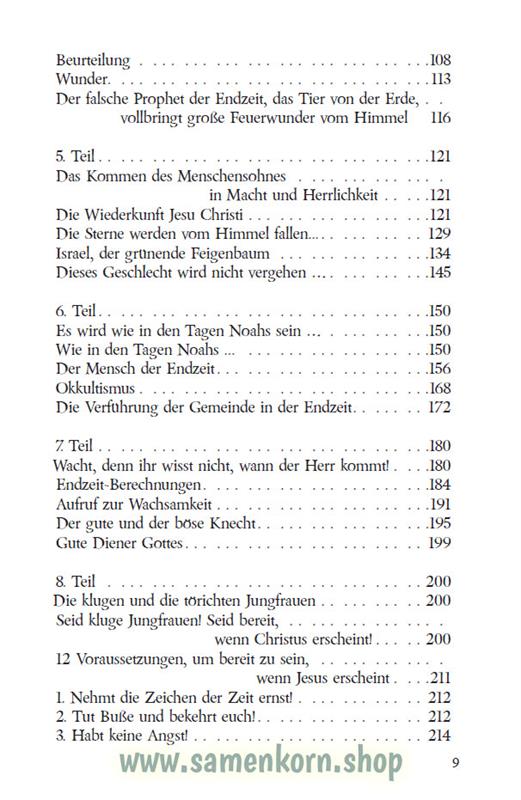 Die Endzeitrede Jesu Christi / Buch