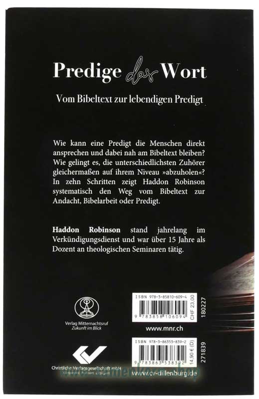 Predige das Wort / Buch